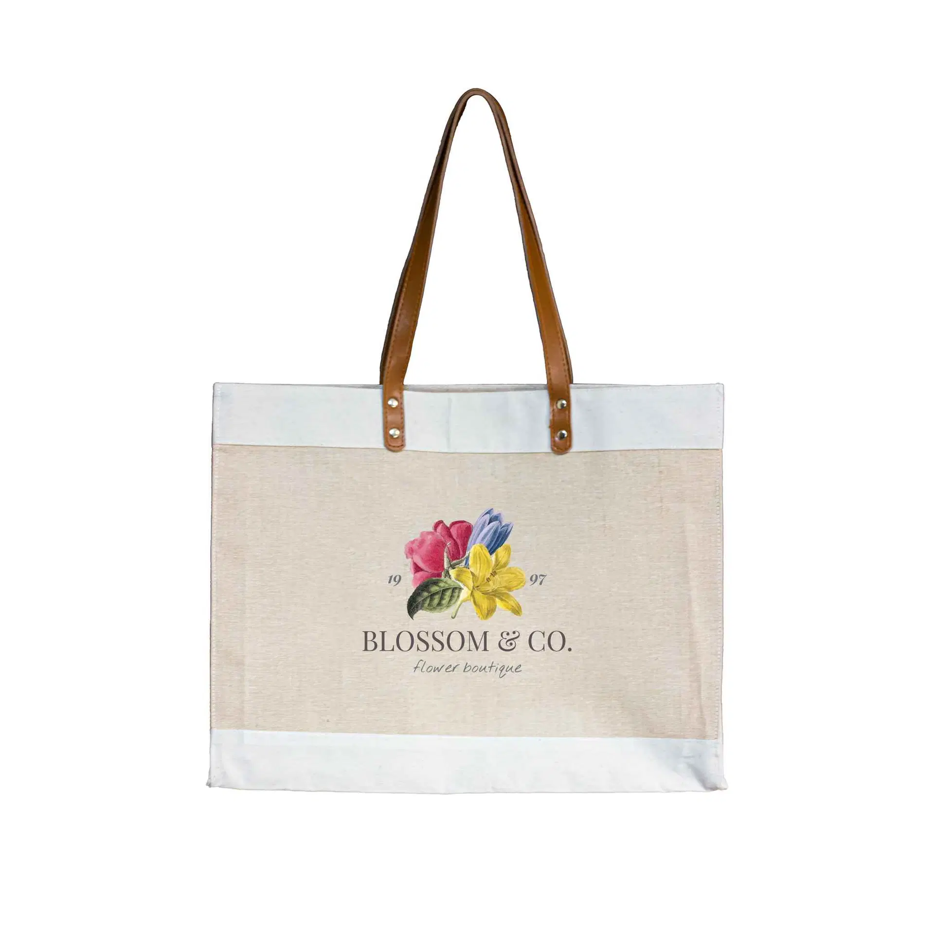 Juco Canvas Bag with Leather strap
